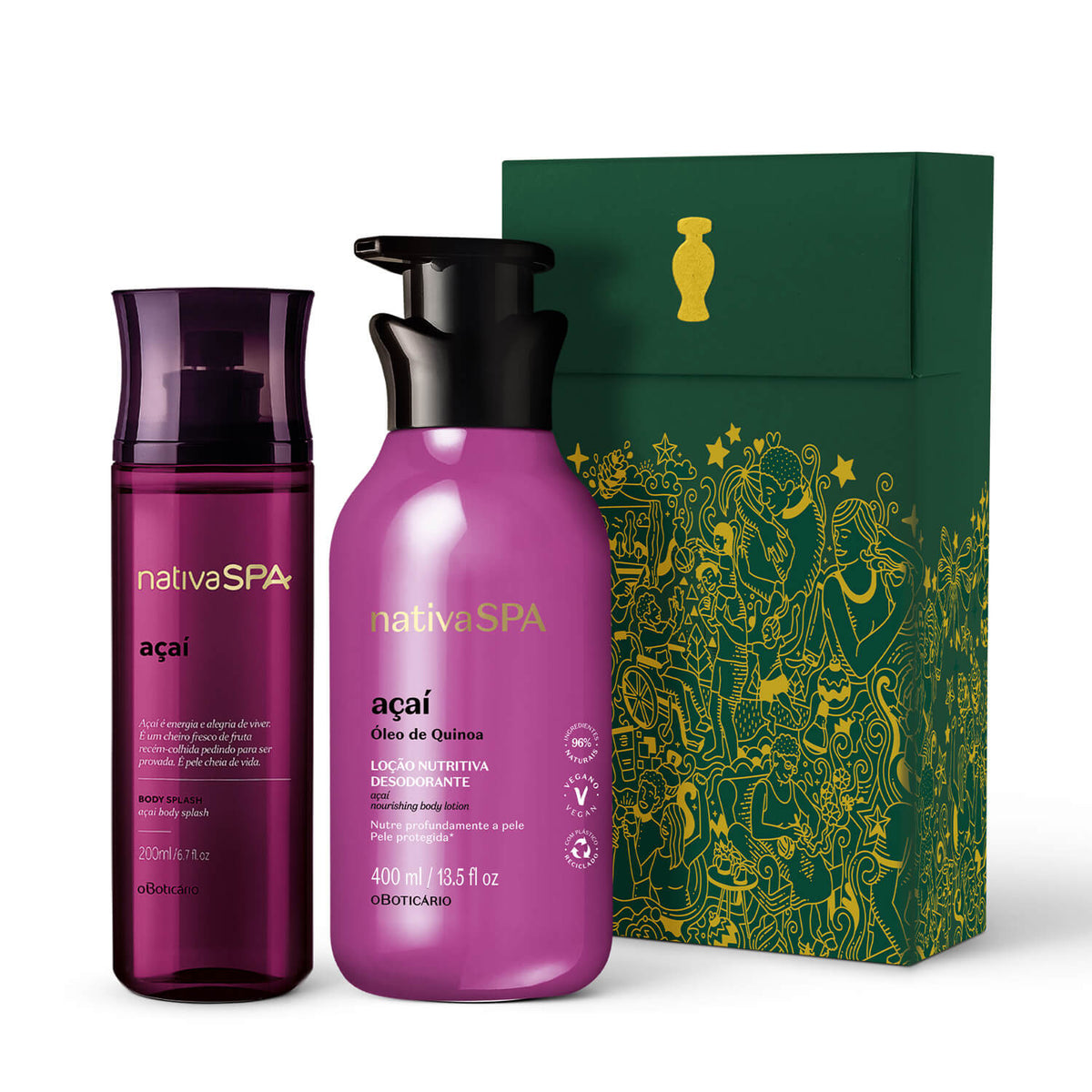 Kit de regalo de navidad cuidado corporal Nativa Spa Acai