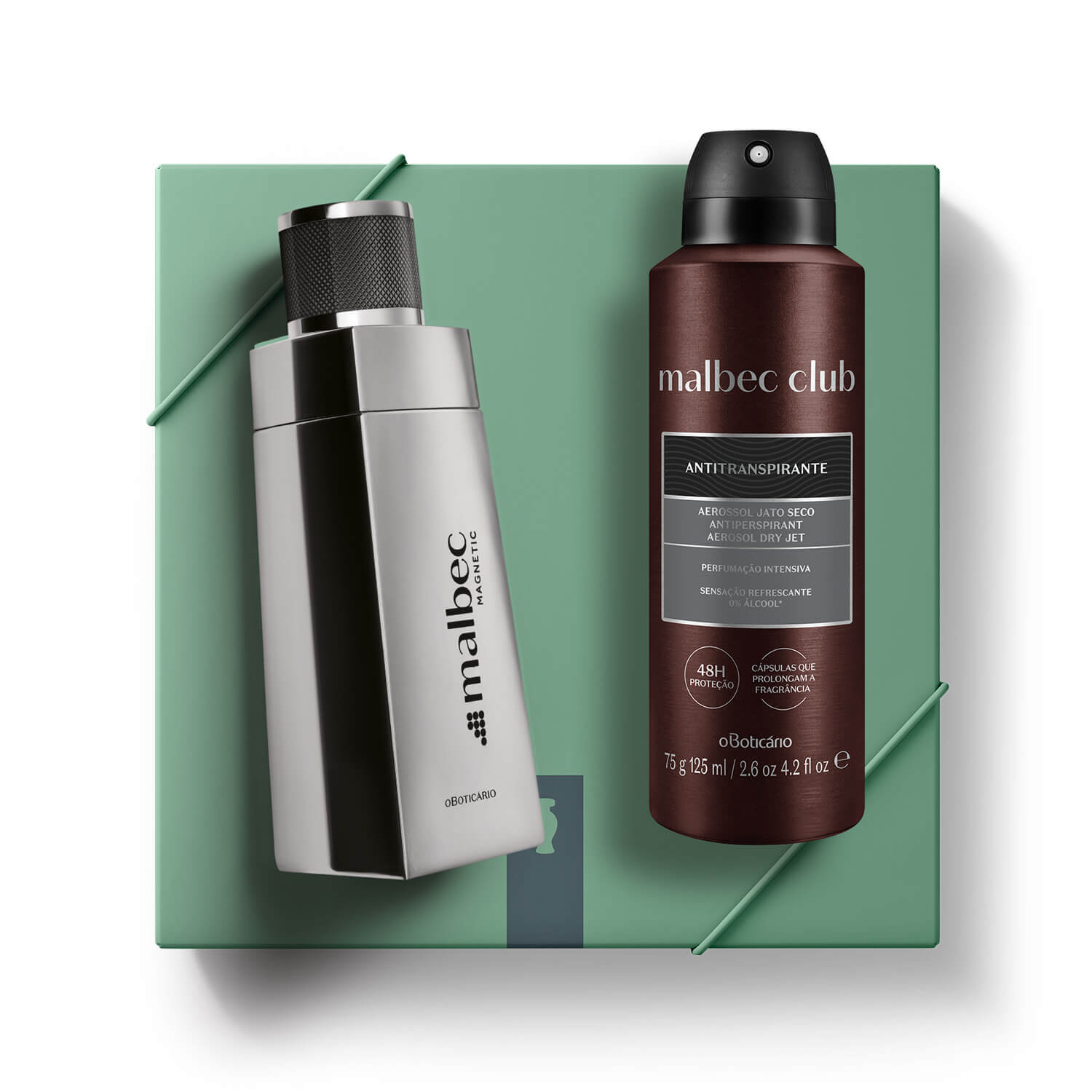 Kit de amor y amistad masculino Perfume Malbec + desodorante en spray