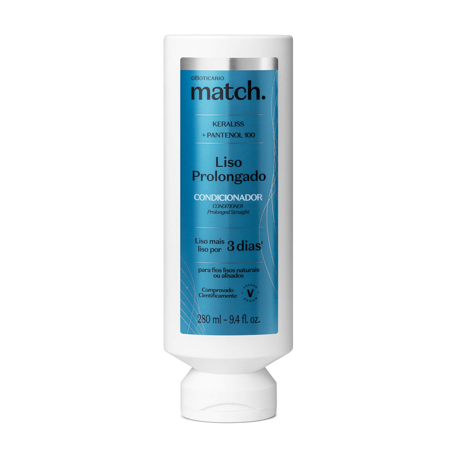 Acondicionador para cabello liso prolongado 280 ML Match