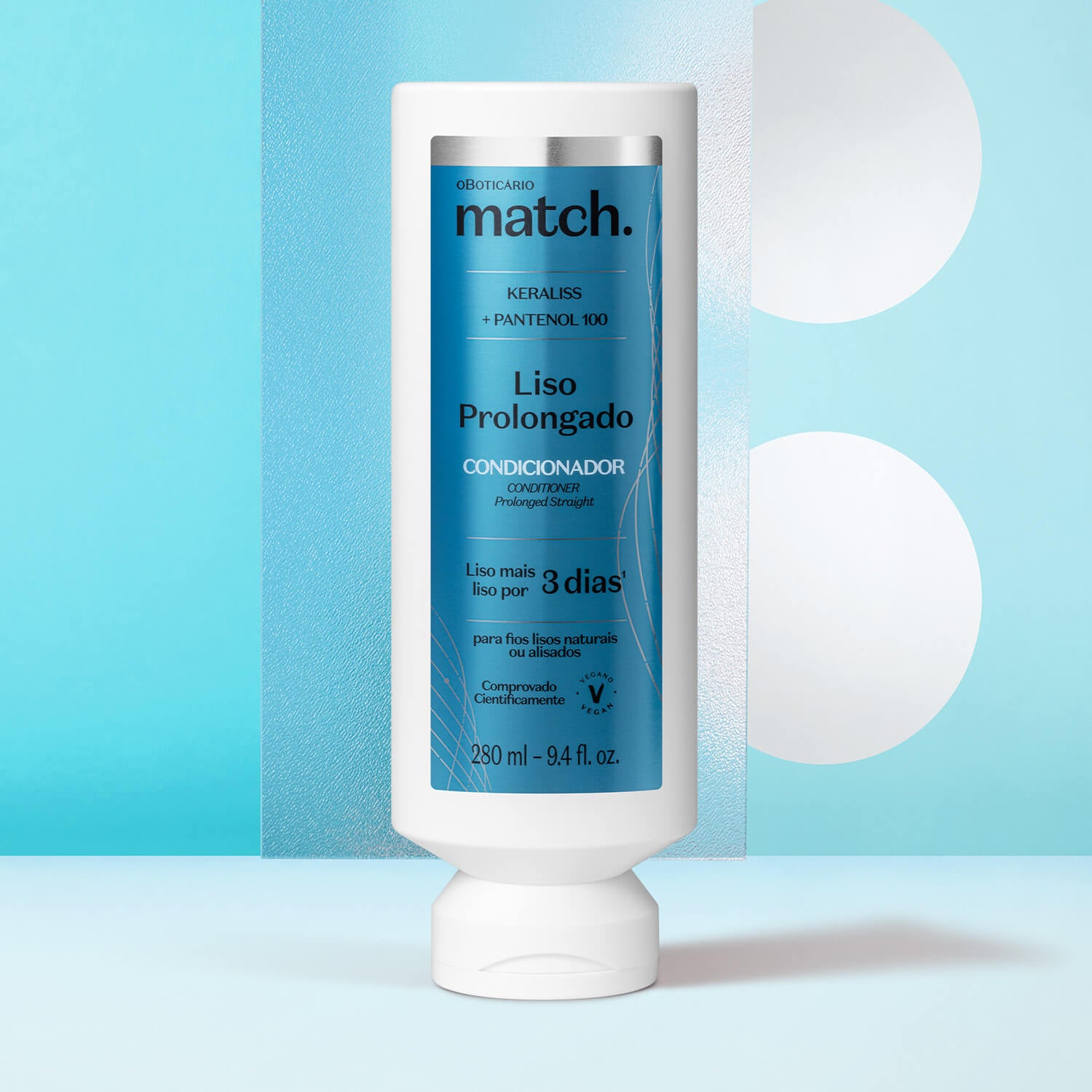 Acondicionador para cabello liso prolongado 280 ML Match