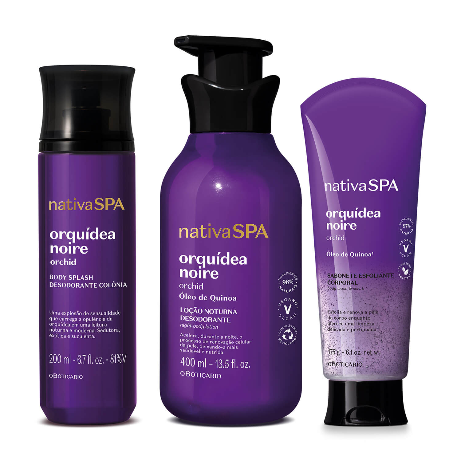 Kit cuidado corporal orquidea noire 